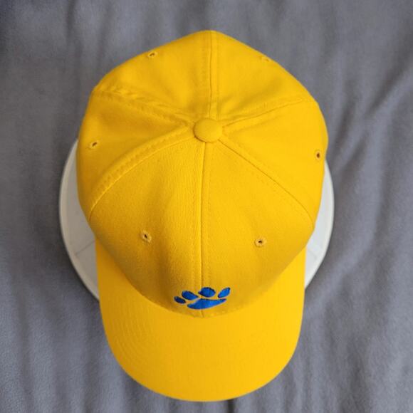 Wildcats Yellow Hat Blue Paw Flexfit Yupoong Cap Size L XL Embroidered - Picture 5 of 9
